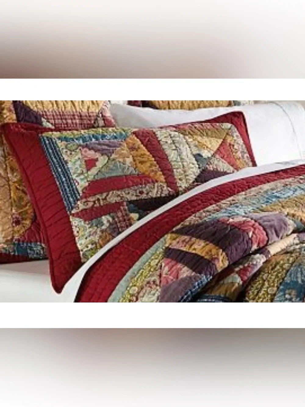 RARE ~ Pottery Barn Patchwork Bandana 2/ Quilt Shams